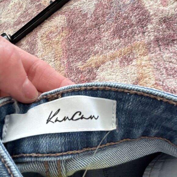 KanCan Women's Skinny Distressed Raw Hem Denim Jeans Blue - Picture 11 of 11